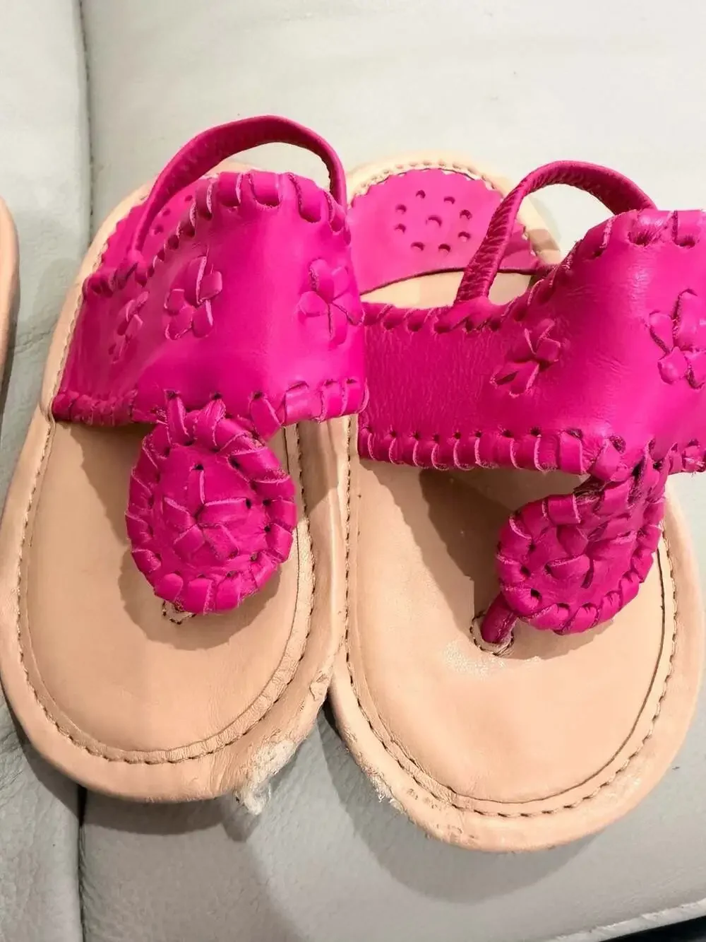 Jack Rogers Lauren Sandal Size 3/6m & 6/9m Pink Leather Toddler Infant